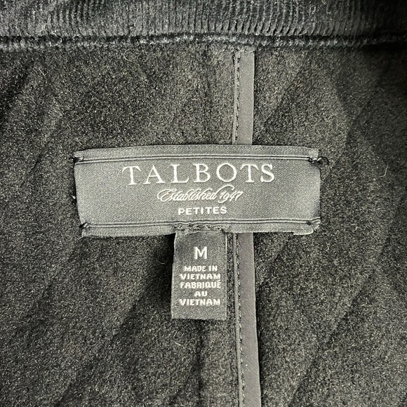 Talbots Quilted Vest Lightweight Equestrian Black Sz M - Picture 10 of 17